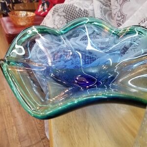 Crystal Handblown Art Glass Bowl